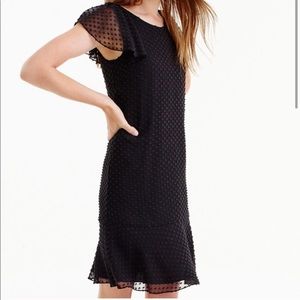 J. Crew Little Black Dress w/single ruffled bottom